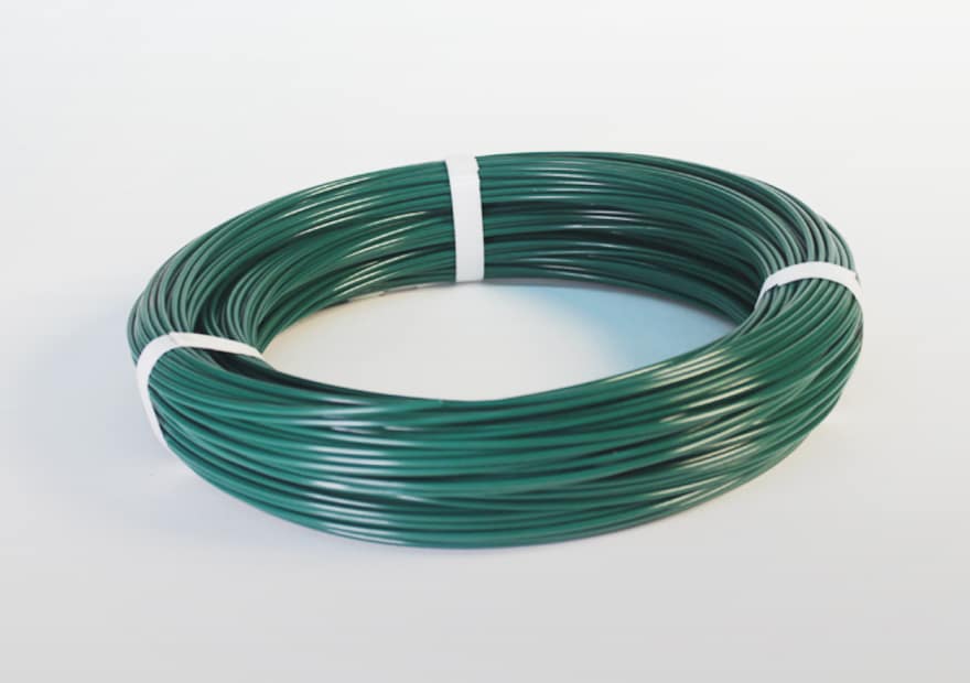 Fil De Jardin Vert 20 M - Noyau De Fer Souple Recouvert De Caoutchouc, Diamètre 3.5 Mm, Pour Attacher Et Guider Les Plantes
