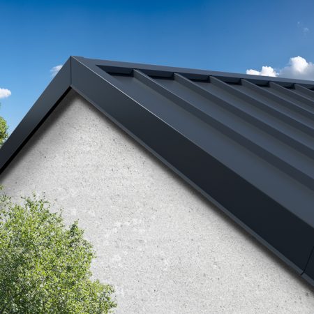 Pliage : Rive de rejet non cranté bordure toiture maison
